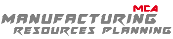 Logo per il modulo MRP (Manufacturing Resources Planning) del software MCA Concept