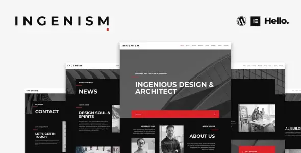 INGENISM – Architectural Design Agency Elementor Template Kit
