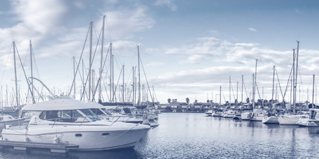 Port de plaisance abriant une variété de bateaux
