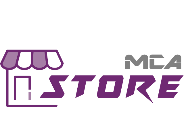 Logo violet représentant une devanture de magasin de commerce de détail