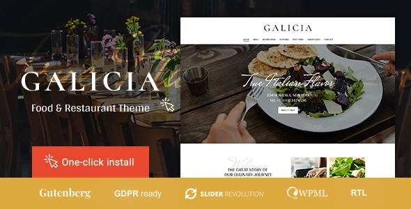 Galicia – Restaurant WordPress Theme